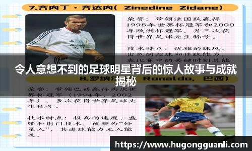 令人意想不到的足球明星背后的惊人故事与成就揭秘